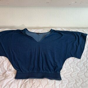 WHBM blue blouse
